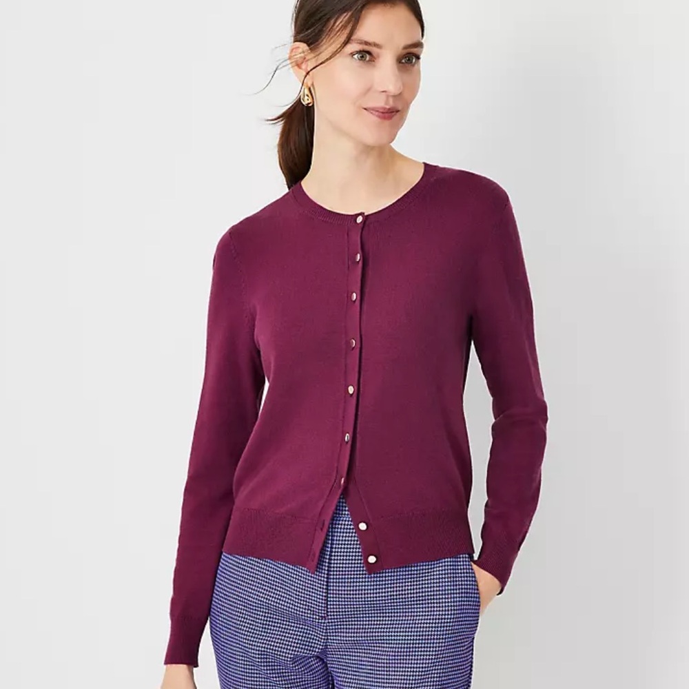 Ann Taylor Modern Button Cardigan Sweater